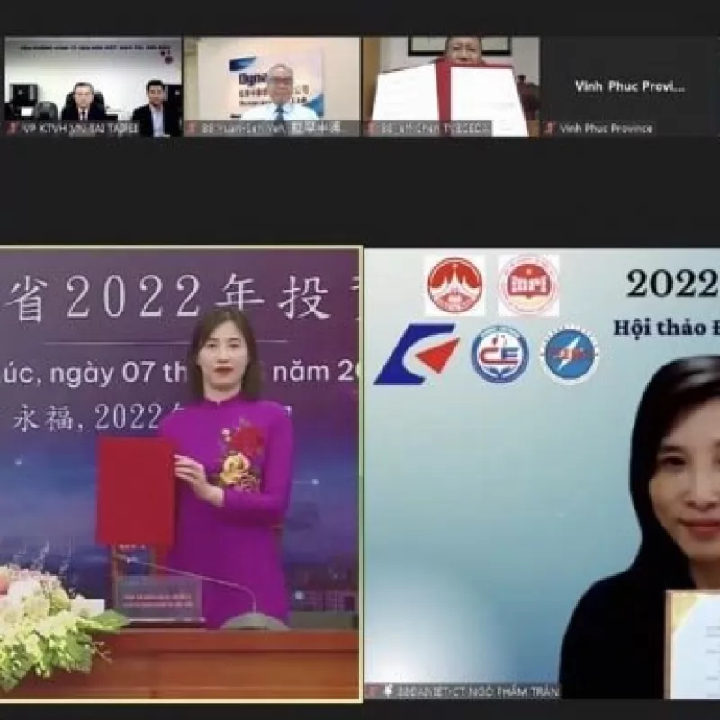 台越協會與越南永福省簽訂促進投資與人才培訓MOU